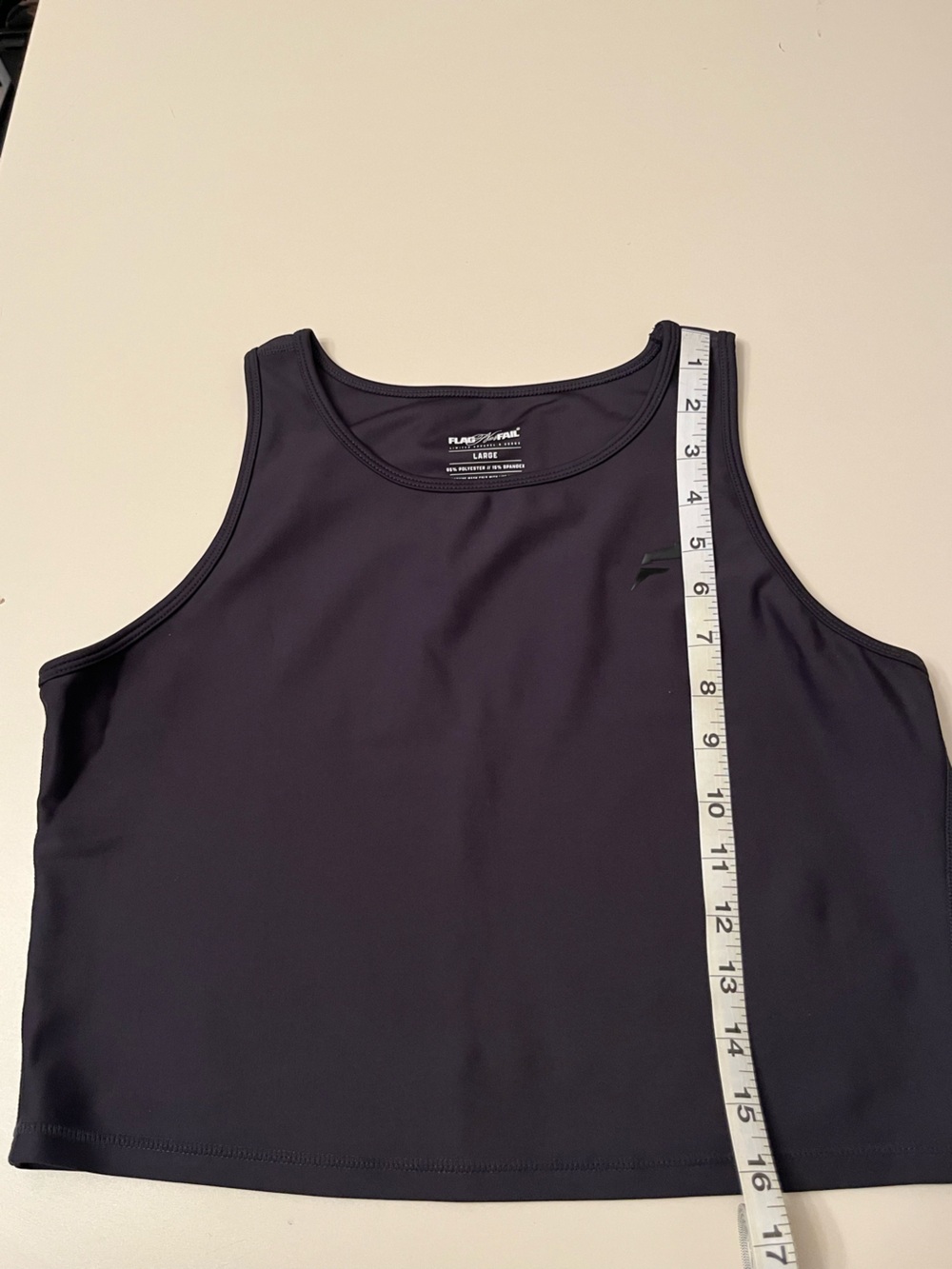 Flag Nor Fail Performance Crop Tank Top Black Women’s Large Brand New Never Worn